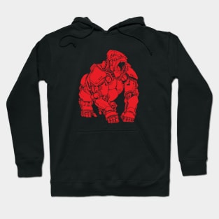 Red Robot Ape Hoodie